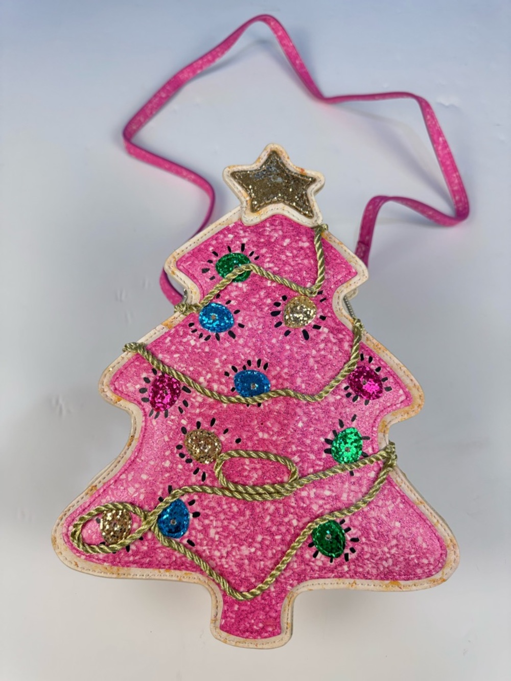 Betsey Johnson Kitsch Christmas Tree Crossbody Bag Purse Lights up RARE euc - Picture 2 of 16